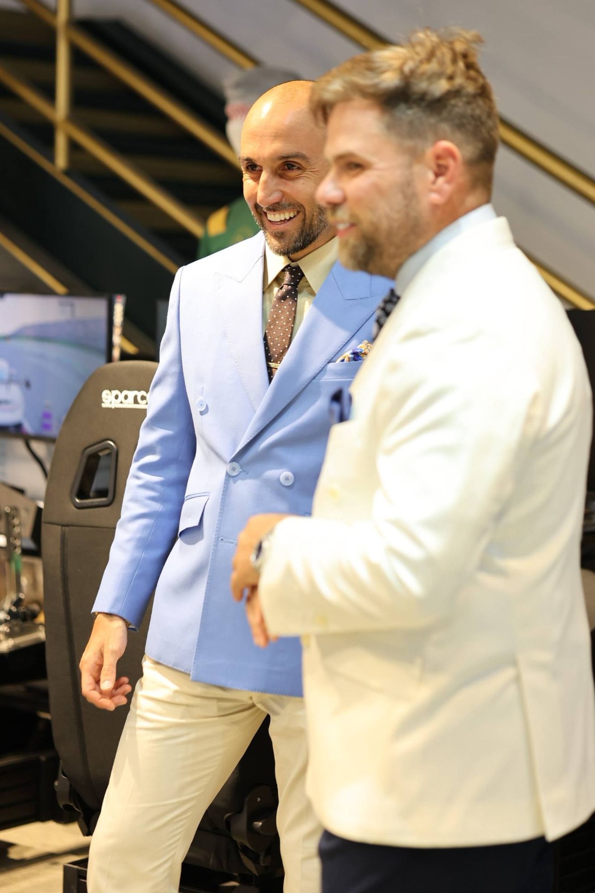 Clients at the driving simulators